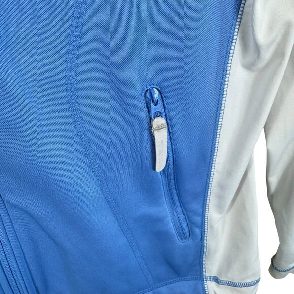Columbia Titanium Blue White Full Zip Hooded Softshell Jacket Women's Size L - Picture 3 of 7